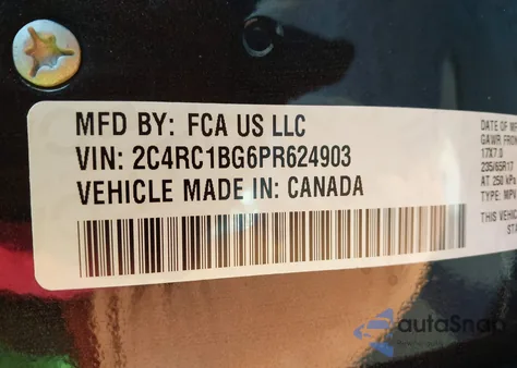 2023 Chrysler Pacifica Touring L z USA, uszkodzony, nr VIN 2C4RC1BG6PR624903